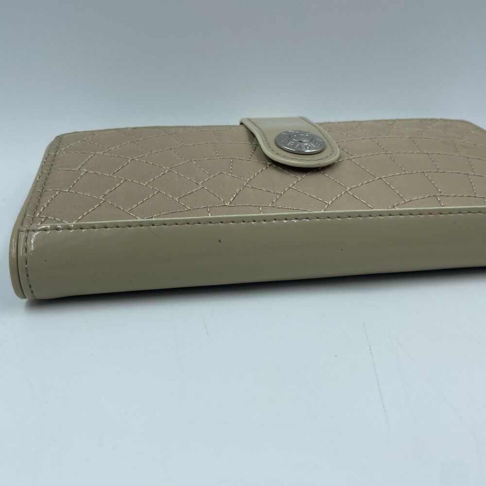 Vera Bradley tan khaki CAFE WALLET fold w/ coin - Picture 2 of 15
